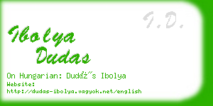 ibolya dudas business card